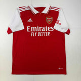 Autographed/Signed William Saliba Arsenal Red Soccer Jersey Beckett BAS COA
