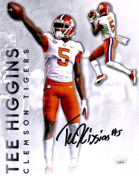 Bengals TEE HIGGINS Signed 8X10 Clemson Tigers Photo #2 AUTO - 2nd Rnd Pick JSA