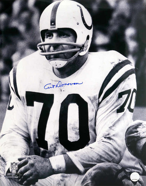 Art Donovan Signed Colts B&W Close Up 16x20 Photo - (SCHWARTZ SPORTS COA)
