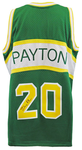 Gary Payton Signed Supersonics 1994 Green T/B M&N Swingman Jersey - (SS COA)
