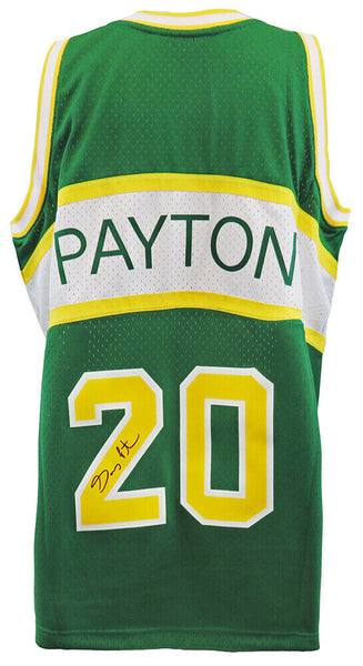 Gary Payton Signed Supersonics 1994 Green T/B M&N Swingman Jersey - (SS COA)