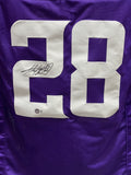 Adrian Peterson Autographed/Signed Pro Style Jersey Purple Beckett 40984
