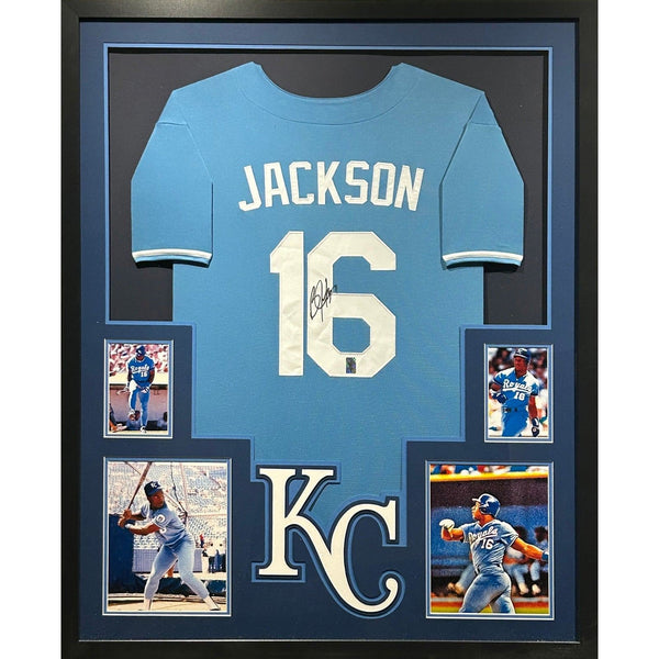 Bo Jackson Autographed Signed Framed Kansas City Royals Jersey