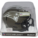 Christian Gonzalez Signed NE Patriots Salute Mini Helmet Beckett 42806