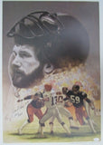 Jack Ham Signed Pittsburgh Steelers Sports Art Print HOF 1988 JSA 129727