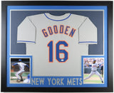 Dwight Gooden Signed New York Mets 35"x43" Framed Jersey (JSA COA) 1986 Champion