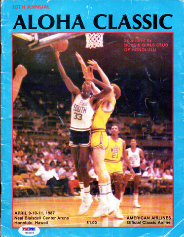 Aloha Classic Certified Authentic Autographed Program Jim Valvano PSA W04097