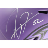 Ray Lewis Autographed Baltimore Ravens Rave F/S Helmet Beckett Witness 49560