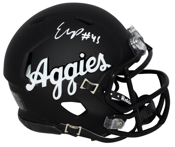 EDGERRIN COOPER SIGNED TEXAS A&M AGGIES BLACK SPEED MINI HELMET BECKETT