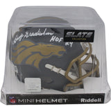 Randy Gradishar Autographed Denver Broncos Slate Mini Helmet HOF Beckett 46933