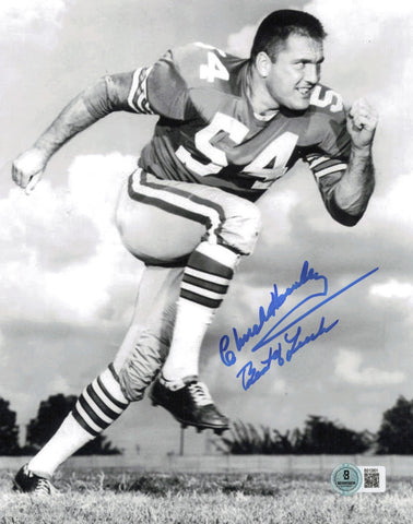 Chuck Howley Autographed 8x10 Photo Cowboys "Best of Luck" Beckett QR #BS12801