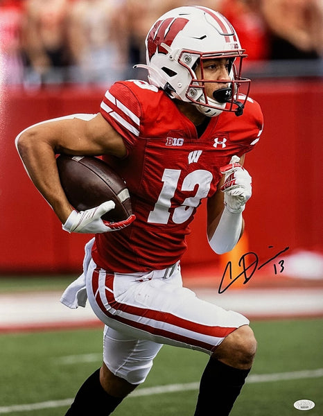 Badgers Receiver CHIMERE DIKE Signed Wisconsin 16X20 photo #1 AUTO - JSA