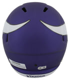 Vikings Justin Jefferson Signed Full Size Speed Rep Helmet w/ Case BAS Witnessed