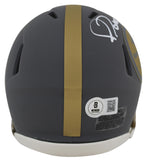 Steelers Jerome Bettis Authentic Signed Slate Speed Mini Helmet BAS Witnessed