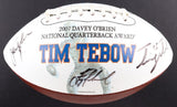 Florida Gators Logo Tim Tebow Football Signed by Tebow, Wuerffel, Aikman McMahon