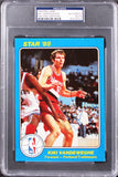Blazers Kiki Vandeweghe Signed 5x7 1985 Star NBA Court Kings #46 Card PSA Slab