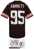 Myles Garrett (BROWNS) Signed Brown Custom Football Jersey - (BECKETT COA)