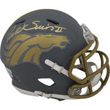 Patrick Surtain Autographed Denver Broncos Slate Mini Helmet Beckett 48633