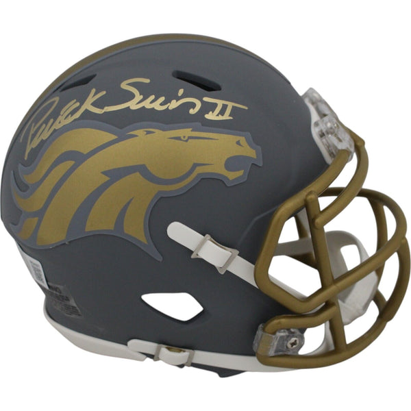 Patrick Surtain Autographed Denver Broncos Slate Mini Helmet Beckett 48633