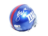 Strahan/Taylor Autographed Giants Mini Helmet WS62660 -Beckett W Hologram *White
