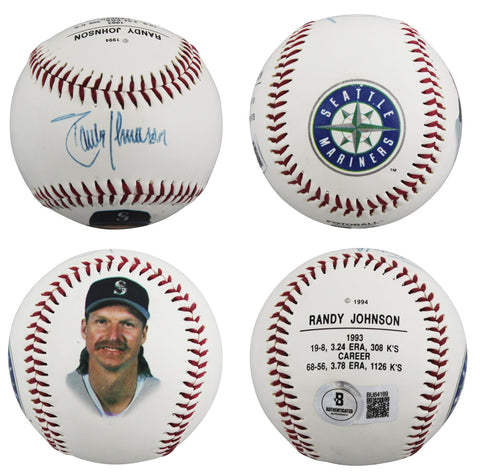 Mariners Randy Johnson Authentic Signed Fotoball Logo Baseball BAS #BU64189