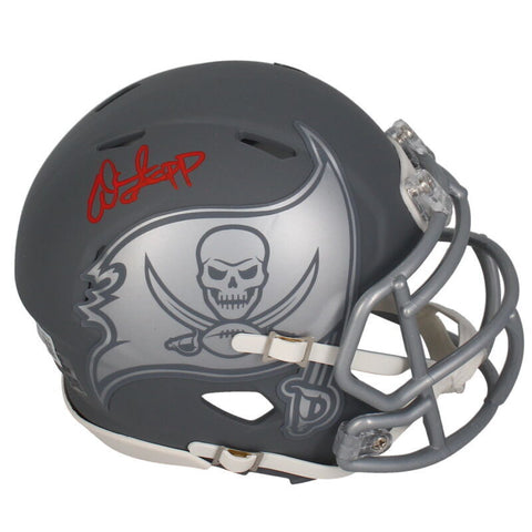 Warren Sapp Autographed (Red) Tampa Bay Buccaneers Slate Mini Speed Helmet BAS
