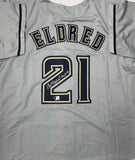 CAL ELDRED Signed Custom Replica Gray Brewers Jersey AUTO - BAS