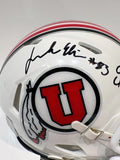 Jonah Elliss Autographed Utah Utes White Mini Helmet Inscribed "Go Utes" BAS COA