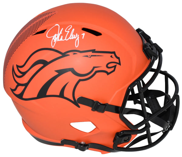 JOHN ELWAY AUTOGRAPHED DENVER BRONCOS RAVE FULL SIZE SPEED HELMET BECKETT