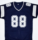 Michael Irvin Autographed Blue Pro Style Jersey White # - Beckett W *Black