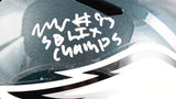 Milton Williams Autographed Eagles F/S Speed Helmet SB Champs - Beckett W Holo