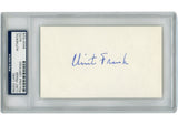 Clint Frank Autographed/Signed Yale Bulldogs Index Card Slabbed PSA 54896