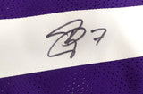 LSU Tigers Patrick Peterson Autographed Purple Jersey Beckett BAS QR #2W734097