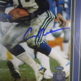 CURT WARNER AUTOGRAPHED SIGNED FRAMED 8X10 PHOTO SEAHAWKS MCS HOLO 126588