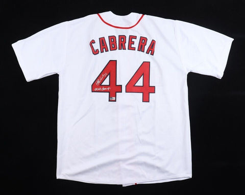 Orlando Cabrera Signed Red Sox Jersey (Beckett) 2004 World Series Champion S.S.