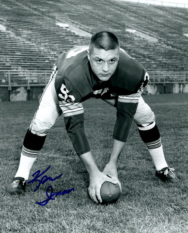 Packers Center KEN IMAN (d) Signed 8x10 Photo #2 AUTO ~ 1961 & 62 NFL Champ
