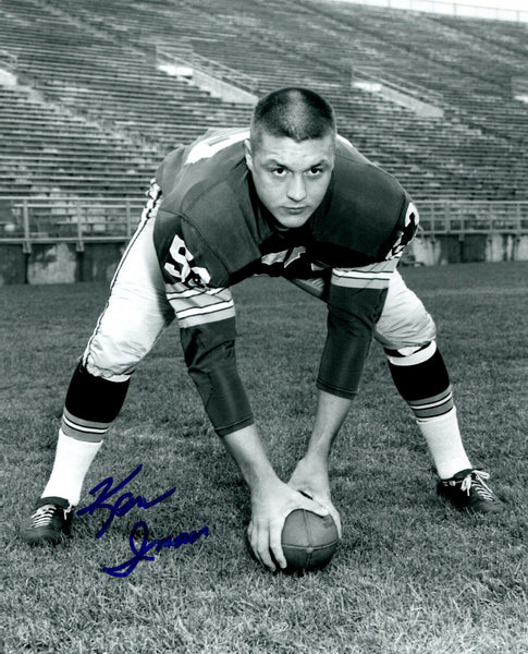 Packers Center KEN IMAN (d) Signed 8x10 Photo #2 AUTO ~ 1961 & 62 NFL Champ
