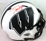 T.J. Watt Signed Wisconsin Badgers Lunar Speed F/S Helmet- Beckett W Hologram