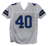 Bill Bates Autographed/Signed Pro Style White XL Jersey 3x Champs Beckett 39295