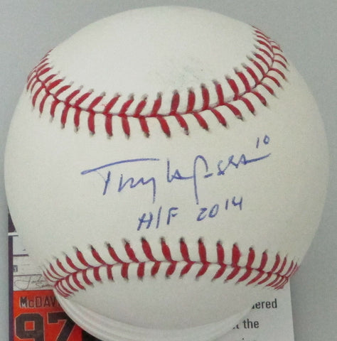 Cardinals TONY LARUSSA Signed Official MLB Baseball AUTO w/ "HOF 2014" - JSA