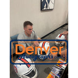 Bo Nix Autographed Denver Broncos F/S 2023 ALT Helmet Beckett Witness 57290