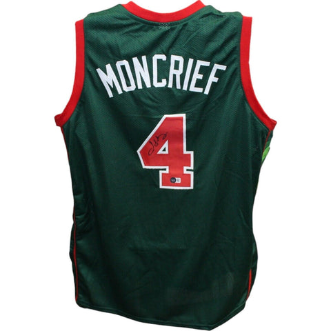 Sidney Moncrief Autographed/Signed Pro Style Green Jersey Beckett 42796