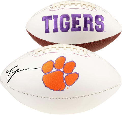 Trevor Lawrence Clemson Tigers Autographed White Panel Football