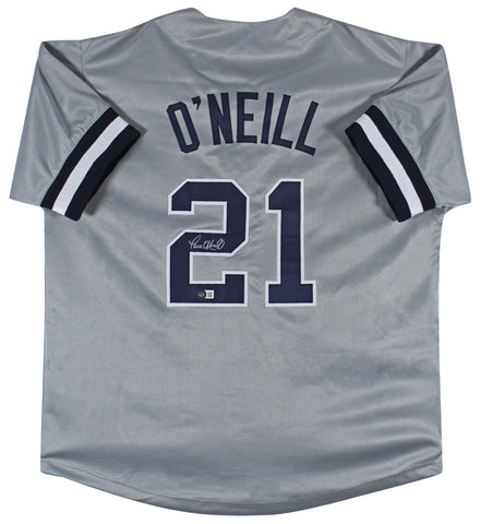 Paul O'Neill Authentic Signed Grey Pro Style Jersey Autographed BAS Witnessed