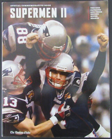2003 New England Patriots Commemorative Book Supermen II Tom Brady 183225