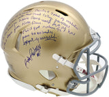 RUDY RUETTIGER AUTOGRAPHED NOTRE DAME FULL SIZE AUTHENTIC HELMET SPEECH BECKETT