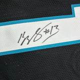 Autographed/Signed Kelvin Benjamin Carolina Black Football Jersey JSA COA