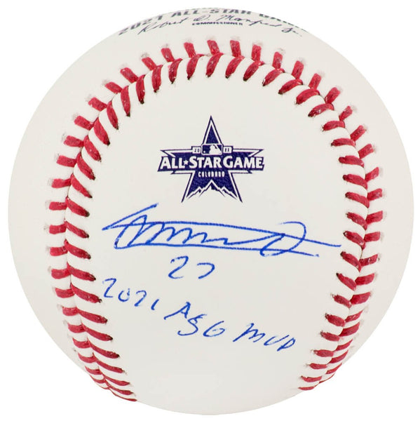 Vladimir Guerrero Jr Signed Rawlings 2021 All Star Baseball w/MVP -(BECKETT COA)