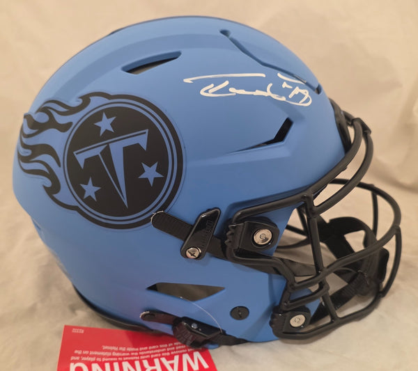 TAYLOR LEWAN SIGNED TENNESSEE TITANS F/S RAVE SPEEDFLEX AUTHENTIC HELMET BECKETT