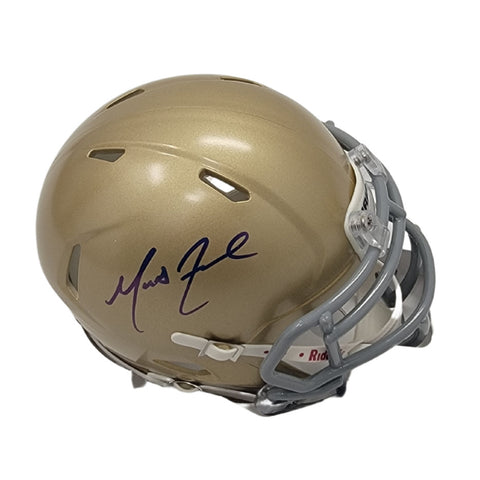 Marcus Freeman Autographed Notre Dame Mini Helmet Beckett Witnessed